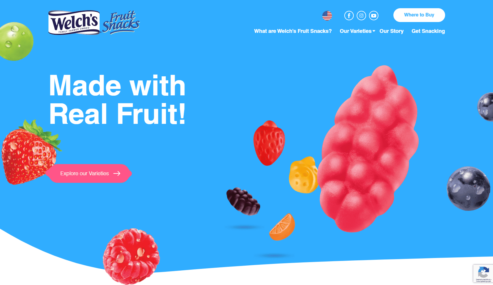 Scrollytelling Beispiel Welchs Fruit Snacks