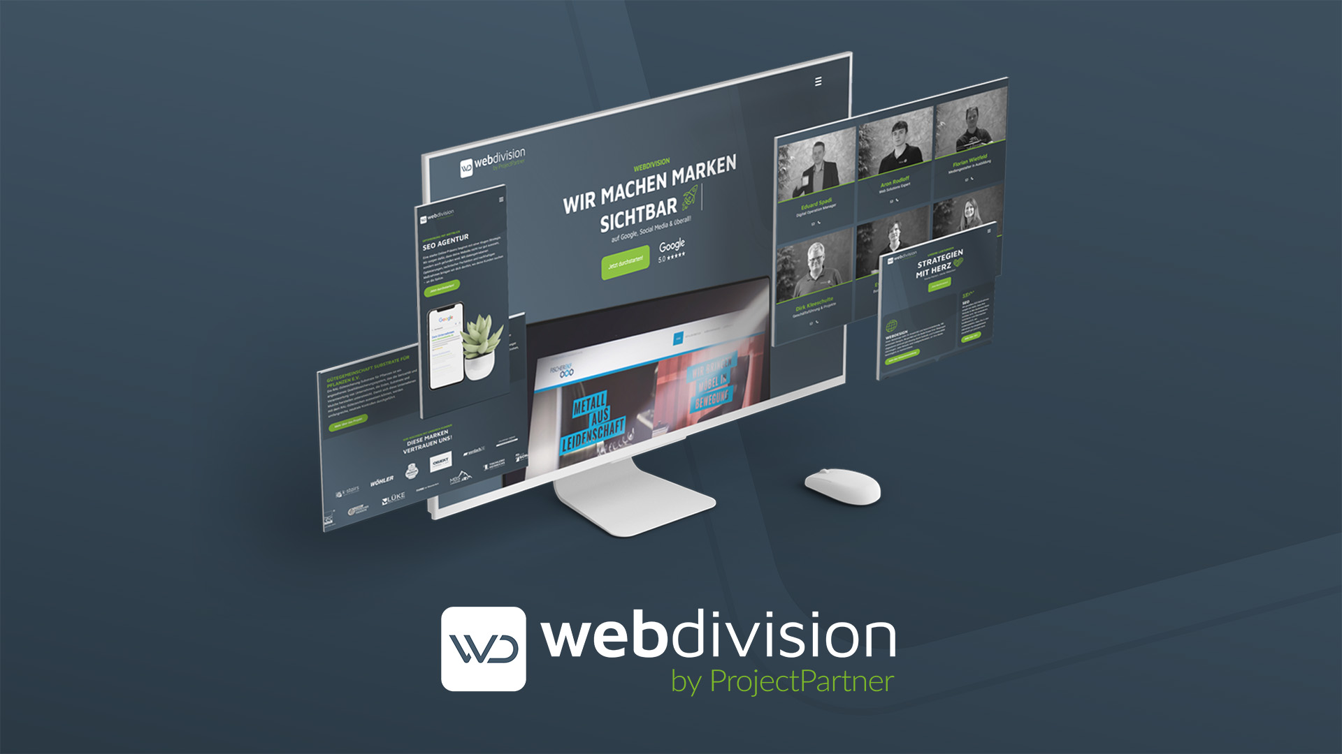 Darstellung Webseite Webdivision